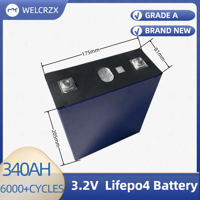 

New 12V 24V 48V 340Ah LiFePo4 Battery Pack Lithium Iron Phosphate Batteries Built-in BMS For Solar Boat No Tax