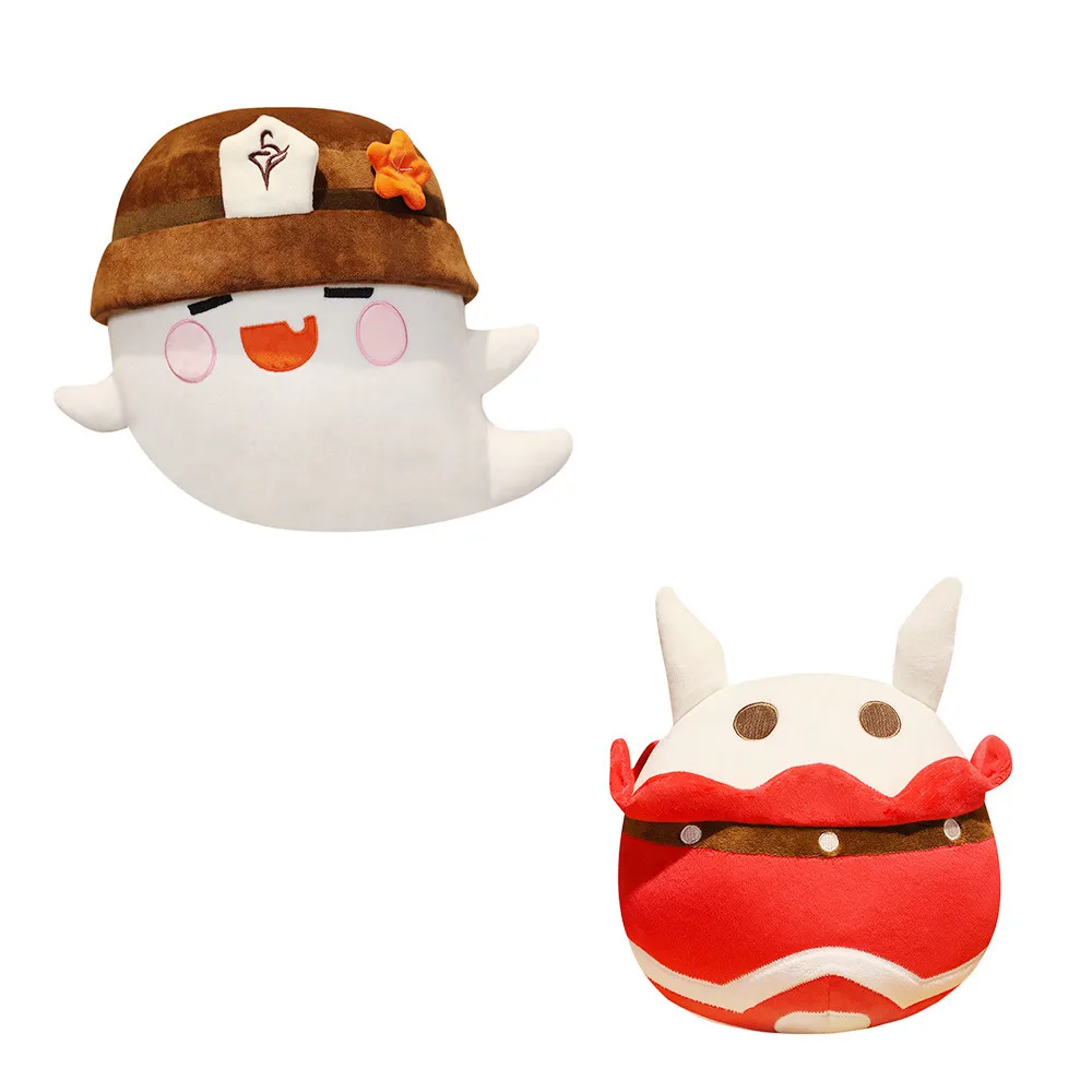 Hutao Genshin Ghost Toys Doll Game Genshin Impact Throw Pillow Game Genshin Impact Klee Bomb Dango Dumpling Plush Cosplay Props genshin impact plush toy 10cm game zhongli klee plushie pendant venti diluc xiao mini keychain backpack soft doll cosplay props