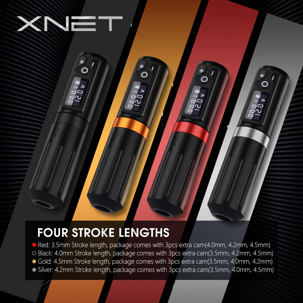 XNET タトゥーアーティスト用キット Xnet-ワイヤレスタトゥーマシン,ペンセット,2.5, 3.5mm,マルチ