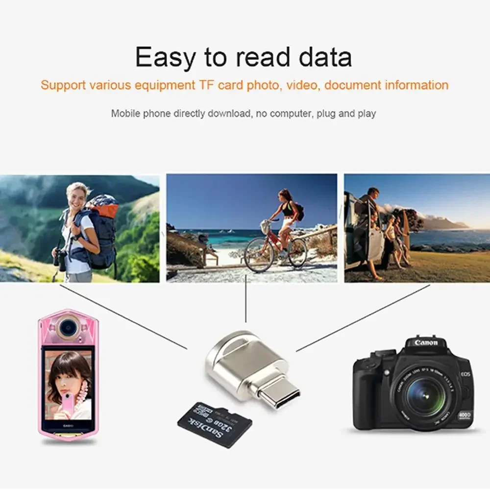 Compact USB 3.1 OTG Card Reader and Adapter