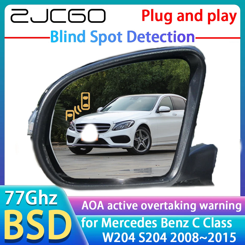 77GHz Radar Detector BSD Blind Spot Detection Alert Mirror Assistance Accessories For Mercedes Benz C Class W204 S204 2008~2015