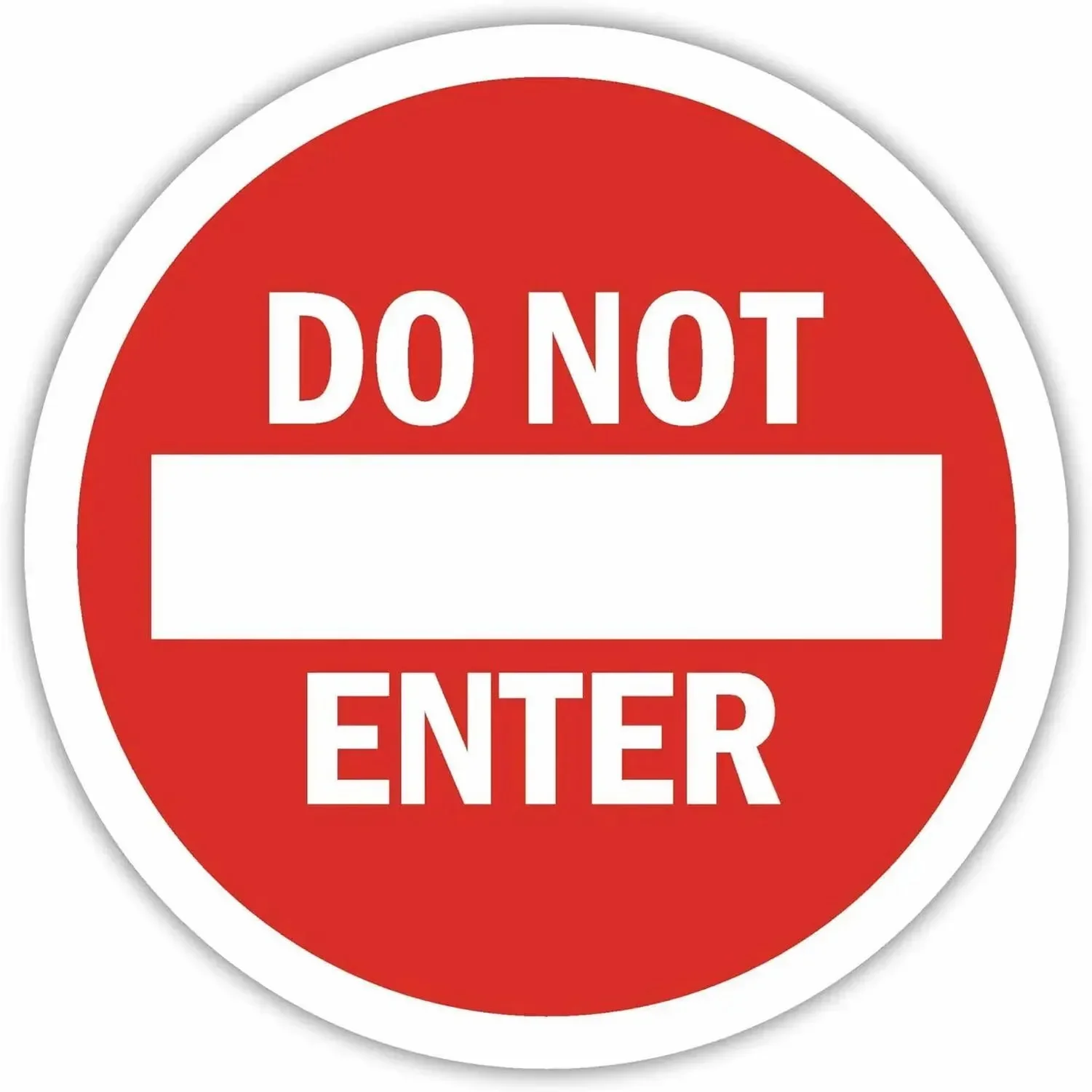 Metal Round Plate Traffic Safety Warning Sign - Waterproof, Anti-Fade Tin Sign