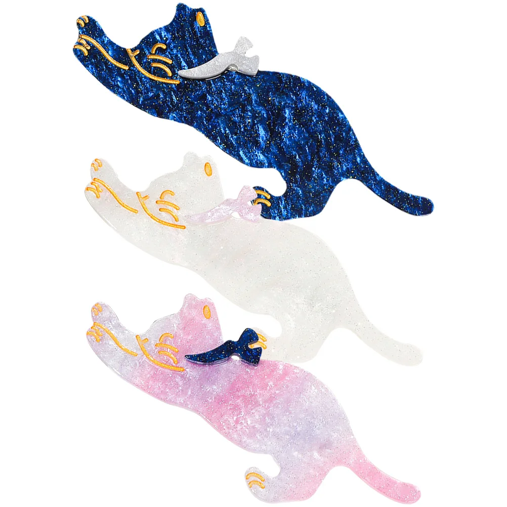 

3Pcs Cat Hair Clips Barrette Animal Hair Clip Hair Accessories for Women Girls Kids