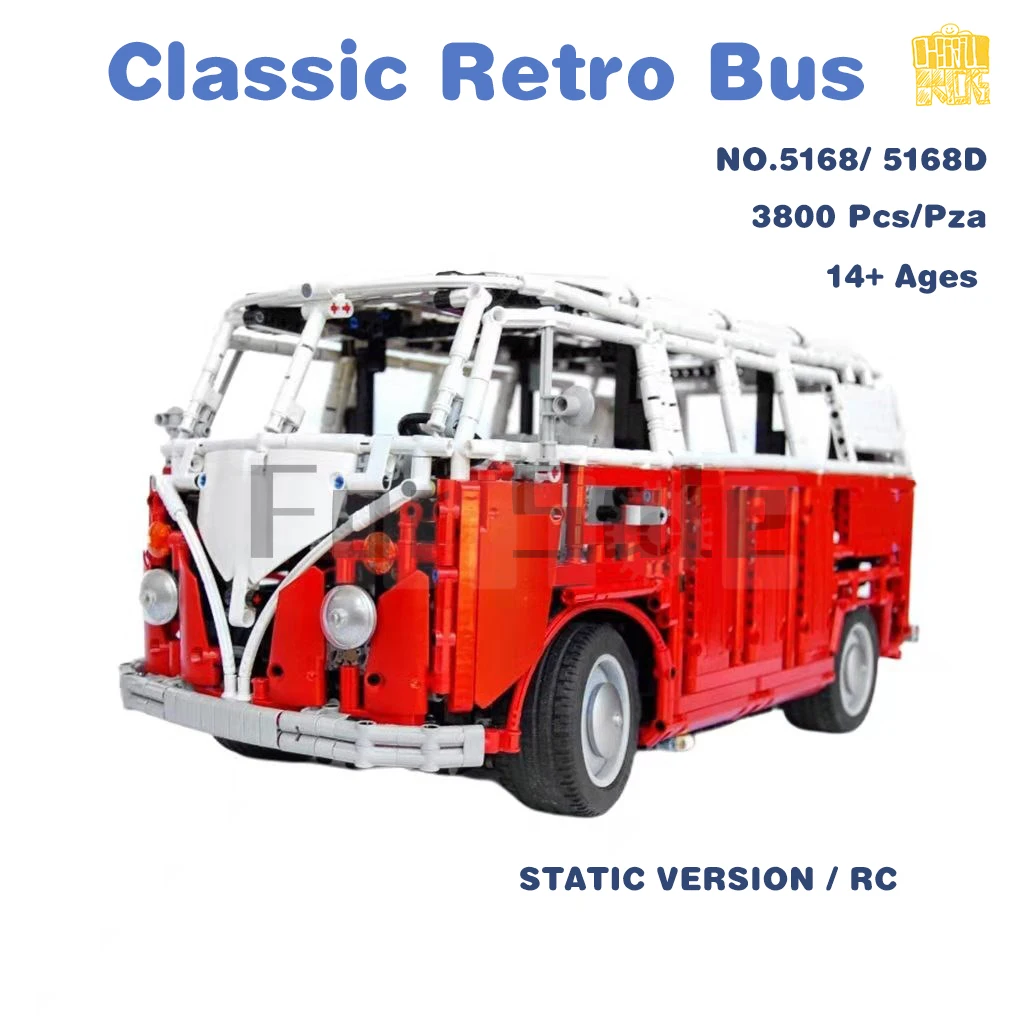 

Moc-5168 Classic Bus Model With PDF Drawings Building Blocks Bricks Kids Educational DIY Toys Birthday Christmas Gifts