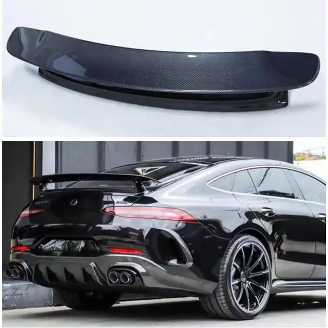 For Mercedes Benz AMG GT43 GT50 GT53 2019-2023 Real Carbon Fiber Spoiler REAR WING TRUNK LIP SPOILERS High Quality AMG-Mod - - Racext 1