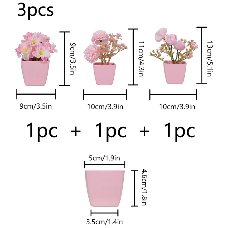 1 Set Simulation Mini Potted Plant