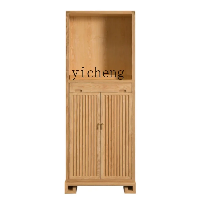 

YY New Chinese Style Solid Wood Buddha Niche Clothes Closet Household Wood Color Modern God of Wealth Cabinet