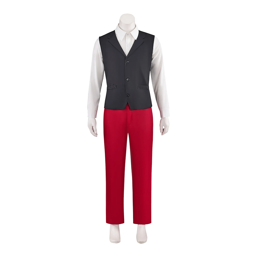 Ace Attorney: Miles Edgeworth (Benjamin Hunter) | Red Prosecutor Cosplay Costume 25 Ace Attorney Miles Edgeworth Prosecutor Cosplay Costume for Men (Unofficial)