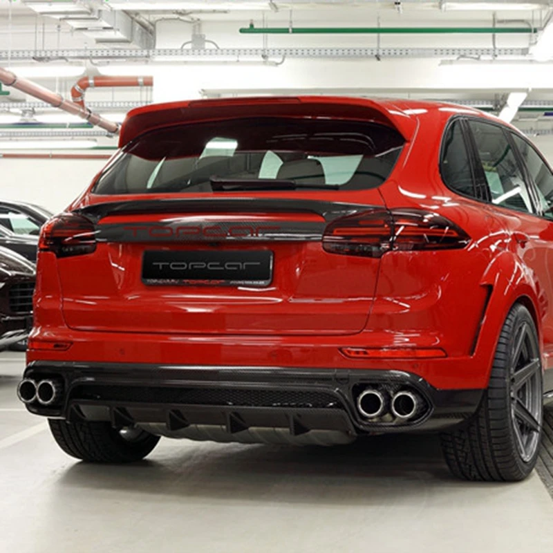 

Carbon Fiber Auto Racing Spoiler Wing for Porsche Cayenne 958 Turbo S Sport 4-Door 2015-2017