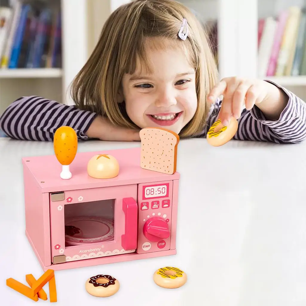 Microwave Toys Pretend Play Children Oven Early Learning Kitchen Toys Cookware