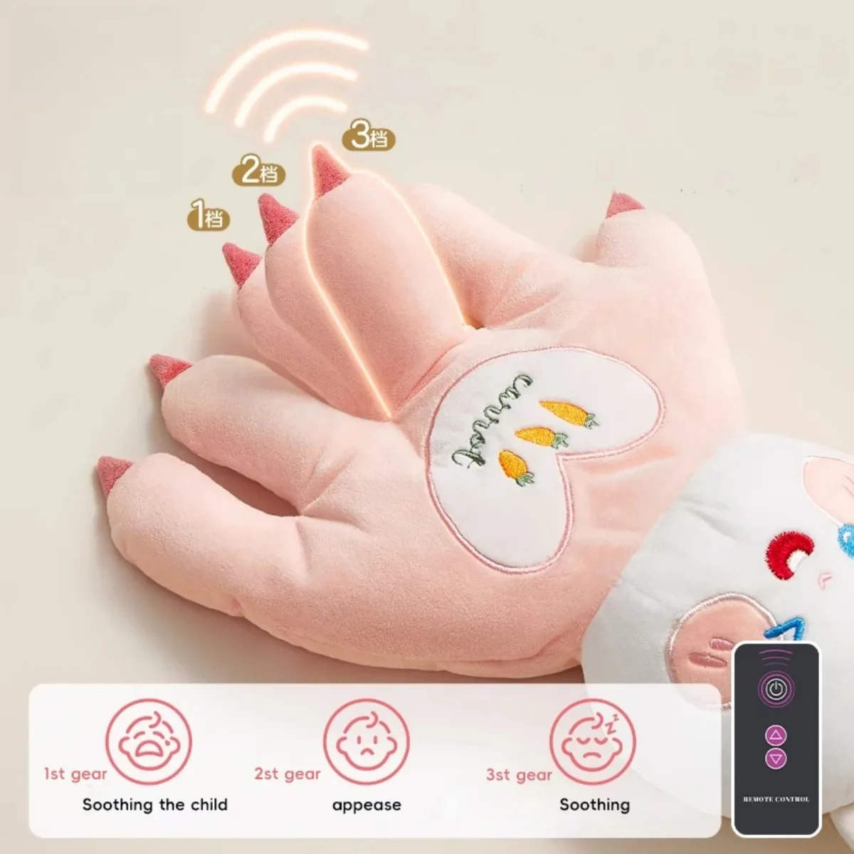 Baby Pillow Newborn Soothing Babe Sleep Aid Pillow Babies Soothing Palms Infant Calming Remote Control Hand Palm Toddler Nursing 3