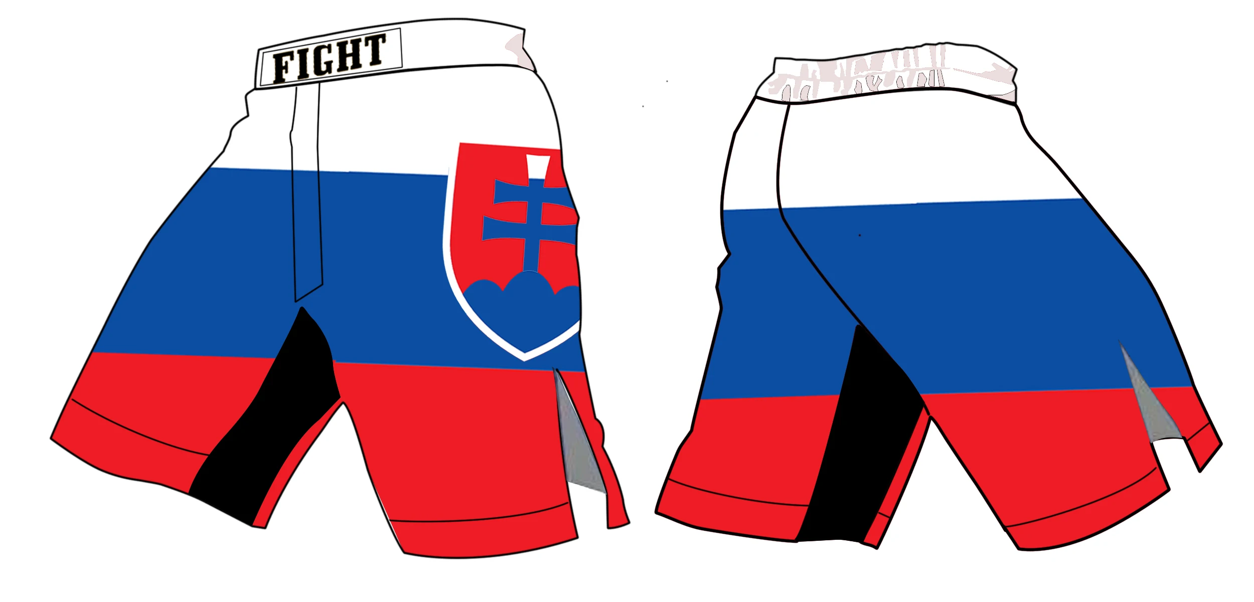 MMA shorts men's national flag Thai boxing pants Taekwondo boxing training torso fitness gym mixed martial arts jutsu fighting