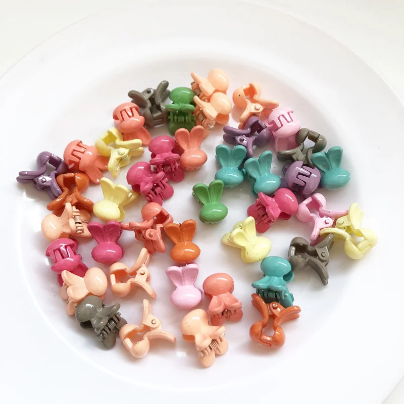30 Pieces Mini Hair Claw Clip Cute Candy Colors Charm Lots Acrylic Hairgrips Children Hairstyle Multi Types Cartoon Hairpin |