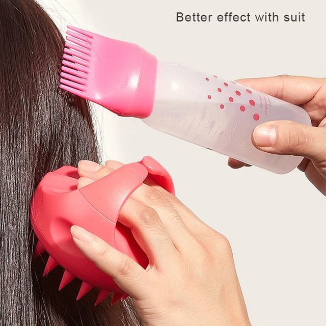 120ml Plastic Hair Dye Refillable Bottle Applicator Comb Oil Comb  Dispensing Salon Hair Coloring Hairdressing Styling Tool - AliExpress