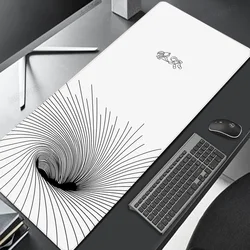 Black and White Mouse Pad 900x400 Gaming Laptop Mechanical Keyboard Japan Mousepad Large Mouse Mat Gamer Rug Desk Carpet Office