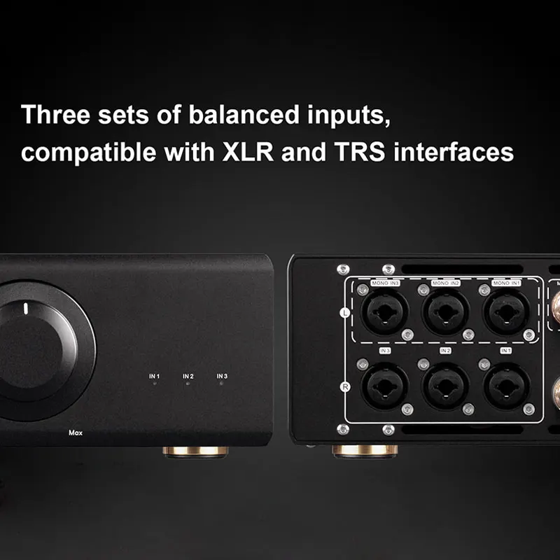 バランスの取れた入力、Hi-Fiアンプ、TOPPING-NFCハイレス、192 w x 2