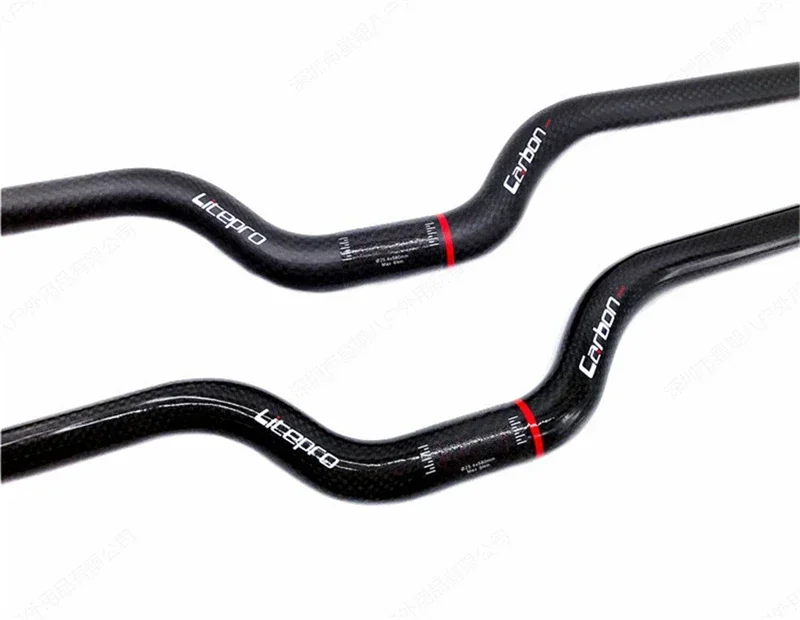 Folding Bike Carbon Fiber Swallow-shaped Handlebar 25.4*580mm Ultralight M Handlebars Bicycle Parts