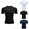 Men Running Compression T-shirt Short Sleeve Sport Tees Gym Fitness Sportshirts Male Jogging Tracksuit Homme Athletic Shirt Tops