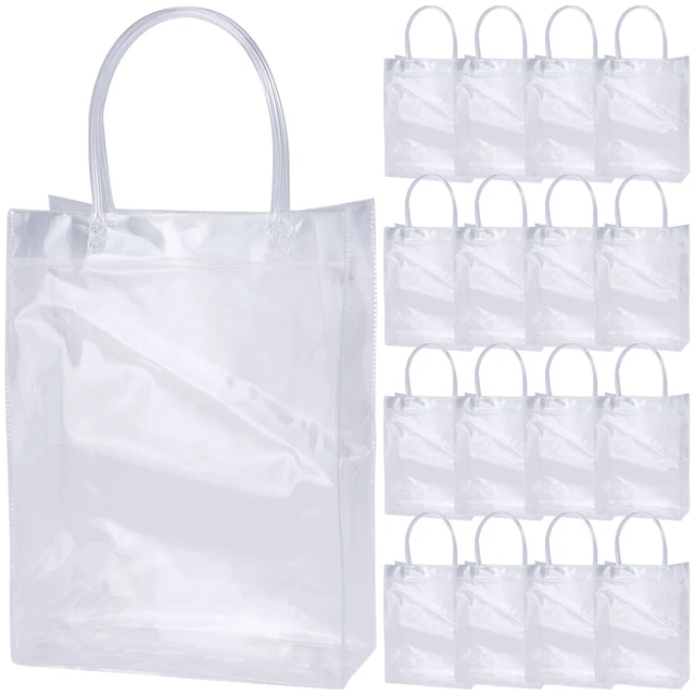 Transparent Tote Bag Clear Gift Bags Handles Package Accessories Bulk Gifts  Women Swag Reusable Small Plastic