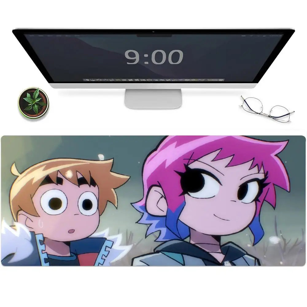 Mouse Pad Large Mouse Pad S-Scott P-Pilgrim Takes Off Gaming Mouse Desk Mat Large Keyboard Gamer Pad  Desktop Rubber Gaming Accessories Mouse Cushion