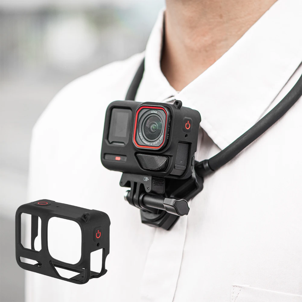 For Insta360 Ace Pro 2 Silicone Case Shockproof Protective Cover Cage Drop-proof Protective Shell Camera Protection Accessories