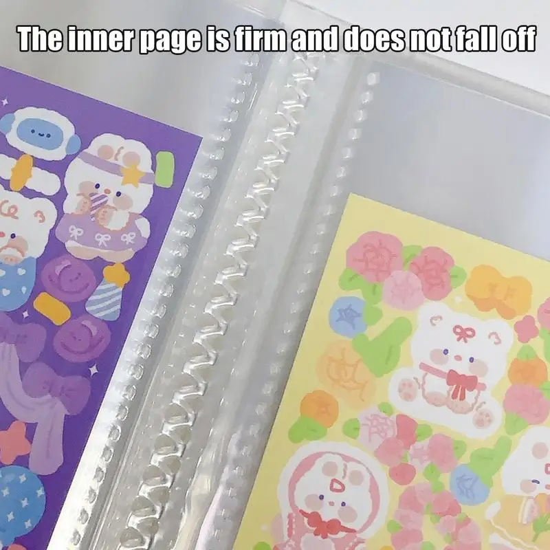 Sticker Organizer Book Album Organizer Collection For Stickers Reusable Frosted Book For Exhibition School And Home