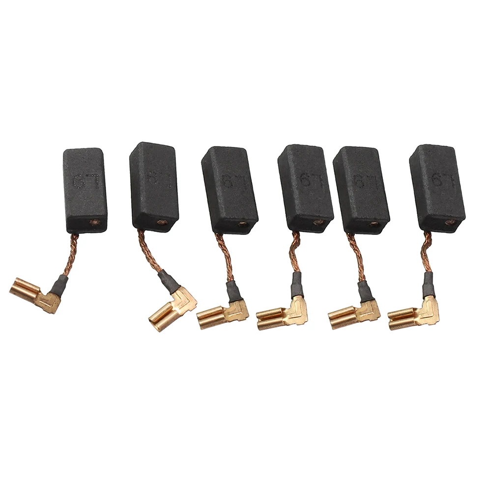 

Improve Power Tool Functionality with 6pcs Carbon Motor Brush Set Compatible with DWE4120 DWE4011 Grinder Easy Replacement