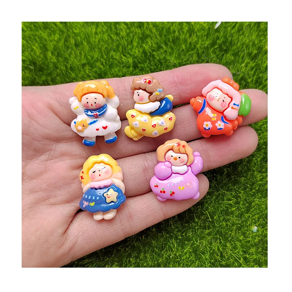 

Новинка, Милая Мини-заколка для волос с плоской задней стороной, мультяшная принцесса, девочка из смолы, аксессуары «сделай сам» для свадьбы, украшение для рукоделия