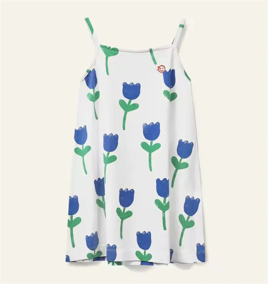 Girls Dress Princess Costume Kids Clothes Kids Girl Dress Summer Floral Print Short Sleeve Casual Cartoon Princess Dresses For Girl Fashion Children Clothes