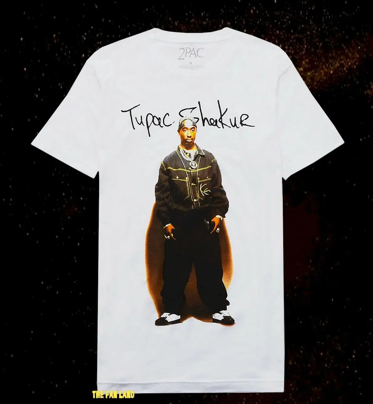New Tupac Shakur White 2 Pac 90S Rap Vintage T Shirt Maniche Lunghe O Corte