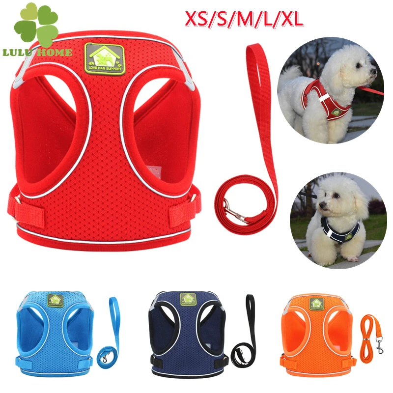 Dog Harness Leash Set for Dogs Cats Leash Reflective Pet Harness Adjustable Dogs Harness Mesh