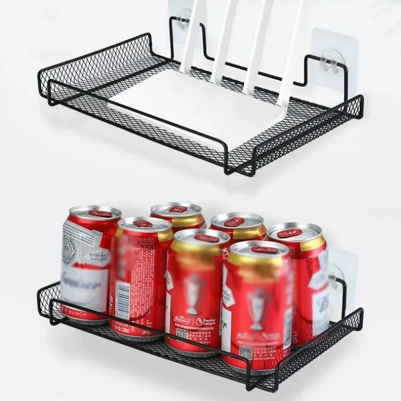 Self-adhesive Shelf Wall-mounted No-drill Storage Box Dish Drying Rack Kitchen Spice Wall Router Rack TV Set-top Box kitchen storage rack dish drying rack spice rack kitchen organizer spice storage shelf kitchen organizer rack wall mounted hook rack
