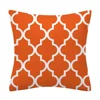 Nordic orange and white classic pattern linen pillowcase sofa cushion cover home decoration can be customized for you 40x40 2