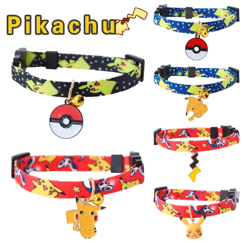 Pokemon Pikachu Pokeball Collare Per Cani Cartoon Anime Collare Regolabile Per Animali Domestici Piccoli Cani Di Taglia Media Collari Per Gatti In Nyl