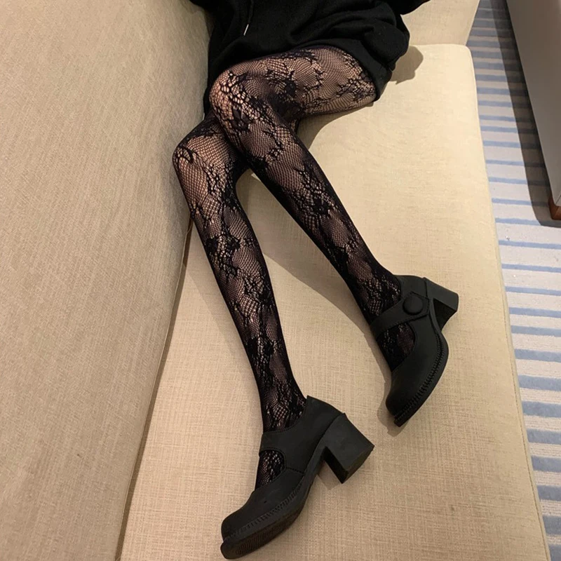 Japanische Mädchen Goth Punk Retro Spinnennetz Strumpfhosen Klassische Lolita Sexy Cosplay Anime Strumpfhosen Frauen Spitze Mesh Strümpfe Mit Boden – Detail 21