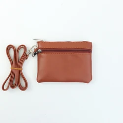 Personalized Leather Coin Purse Wallet - Versatile Unisex Gift (Brown)