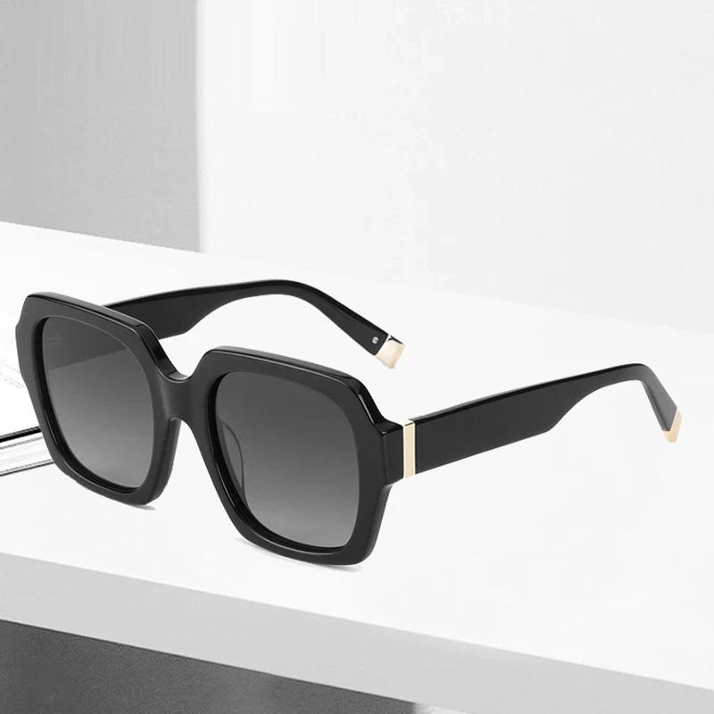 

Top Fashion Brand 1066 Handmade Acetate Fiber Sunglasses For Men Square Designer Glasses UV400 Outdoor Women Trendy SUN GLASSES