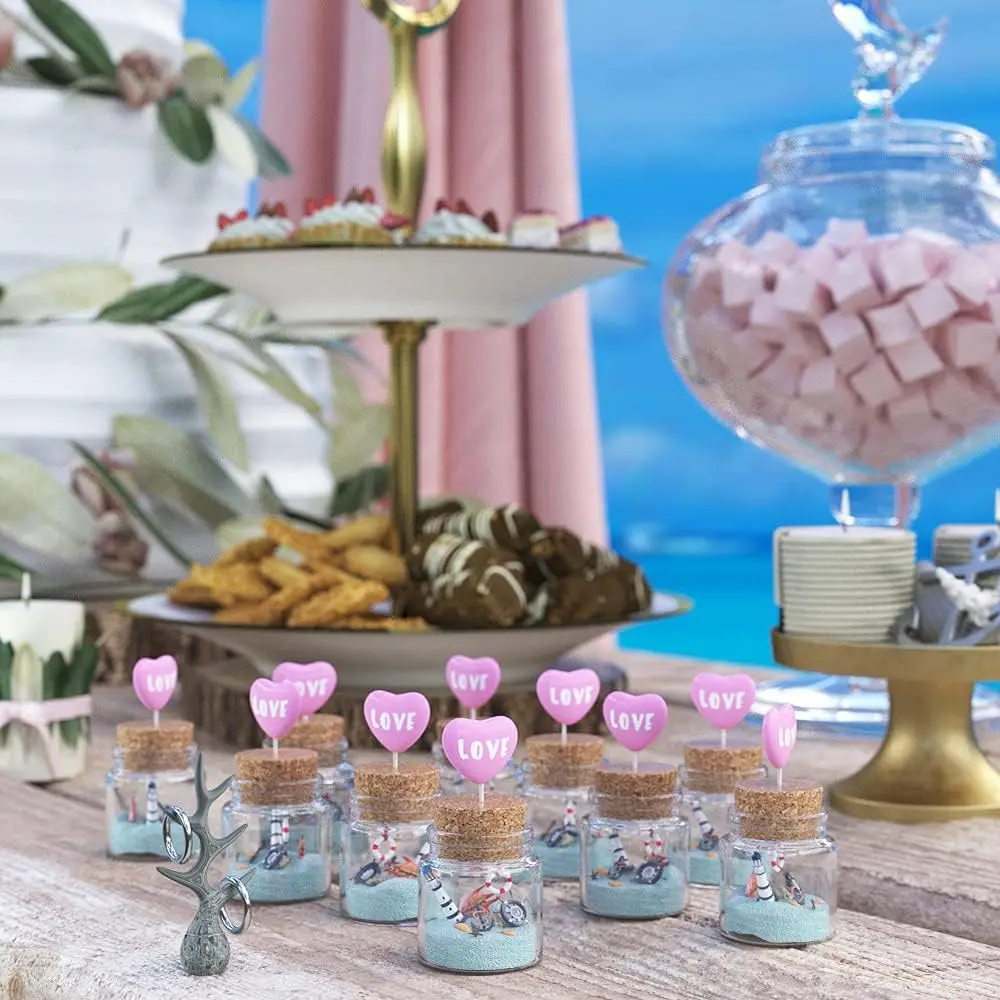 12Pack 50ml Small Glass Bottles Cork Stopper Mini Jars Lids DIY Crafts Party Favors Candy glass bottles mini glass bottles mini perfume bottles kitchen food storage jars