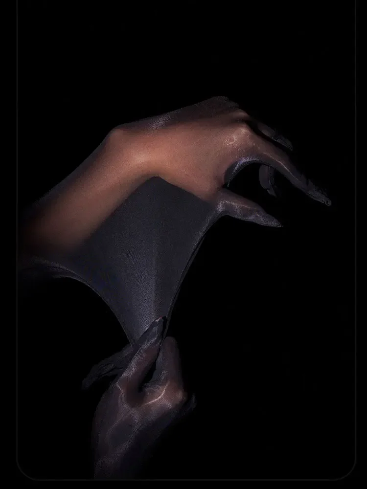 Sexy Oil Shiny High Elastic Sheer Ultrathin Sunscreen Driving Glove Elegant Party Woman Clothing New In Now Women's Gloves