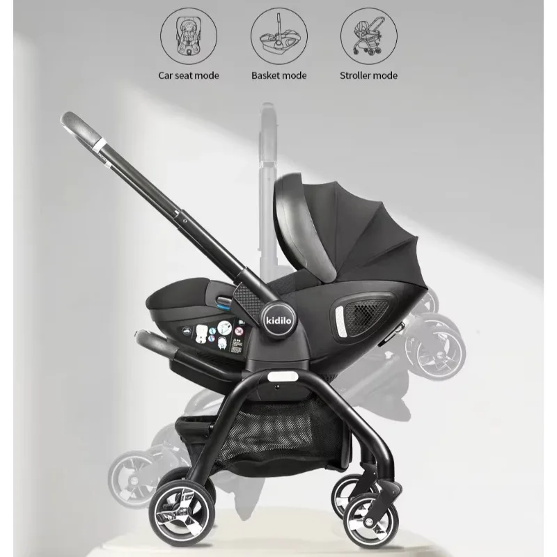 Portable baby stroller Multifunctional detachable seat used in car and stroller Foldable