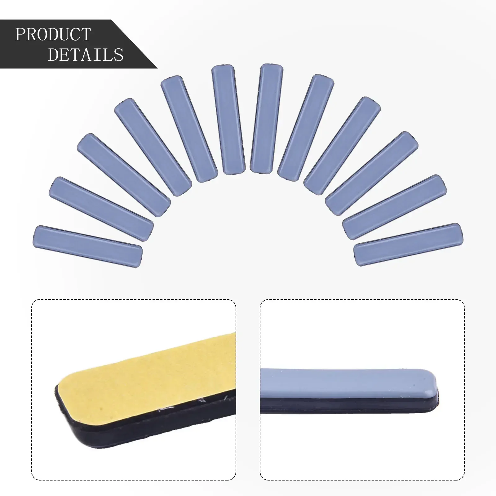 12pcs Furniture Glides PTFE Self-Adhesive Furniture Sliders Moving Pads Chair Pads Floor Protector 15x75mm furniture leg pads furniture foot pads rubber furniture feet pads furniture leg caps furniture foot protector furniture gliders furniture foot mats furniture feet