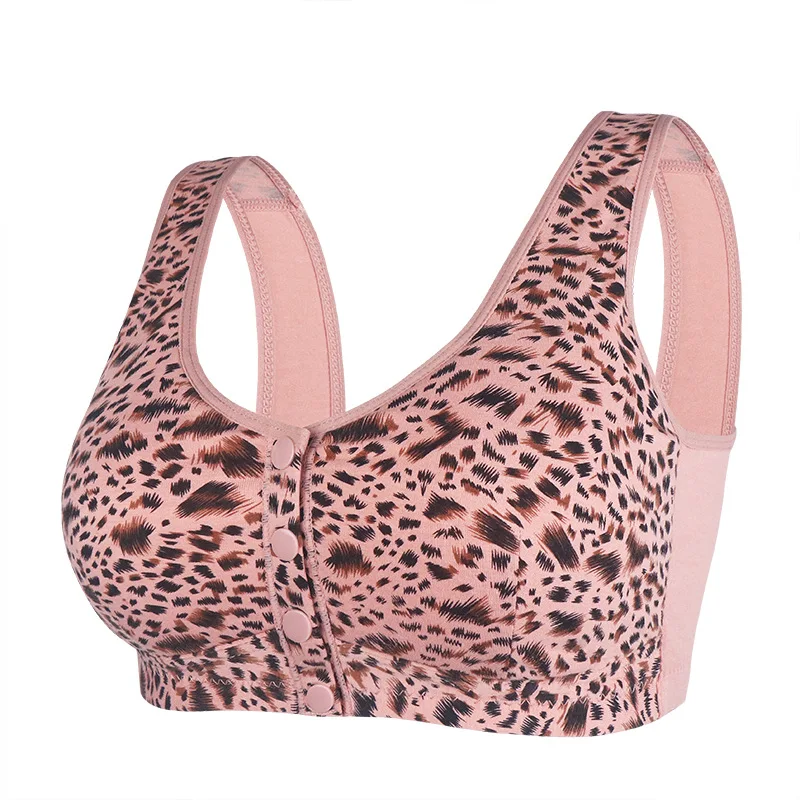 Top Women's Bra Large Size, Leopard Print Bras, Women's Underwear