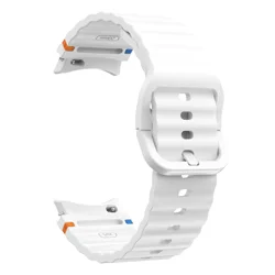 Premium Silicone Watch Strap for Galaxy Watches - Elegant and Durable Design (White)