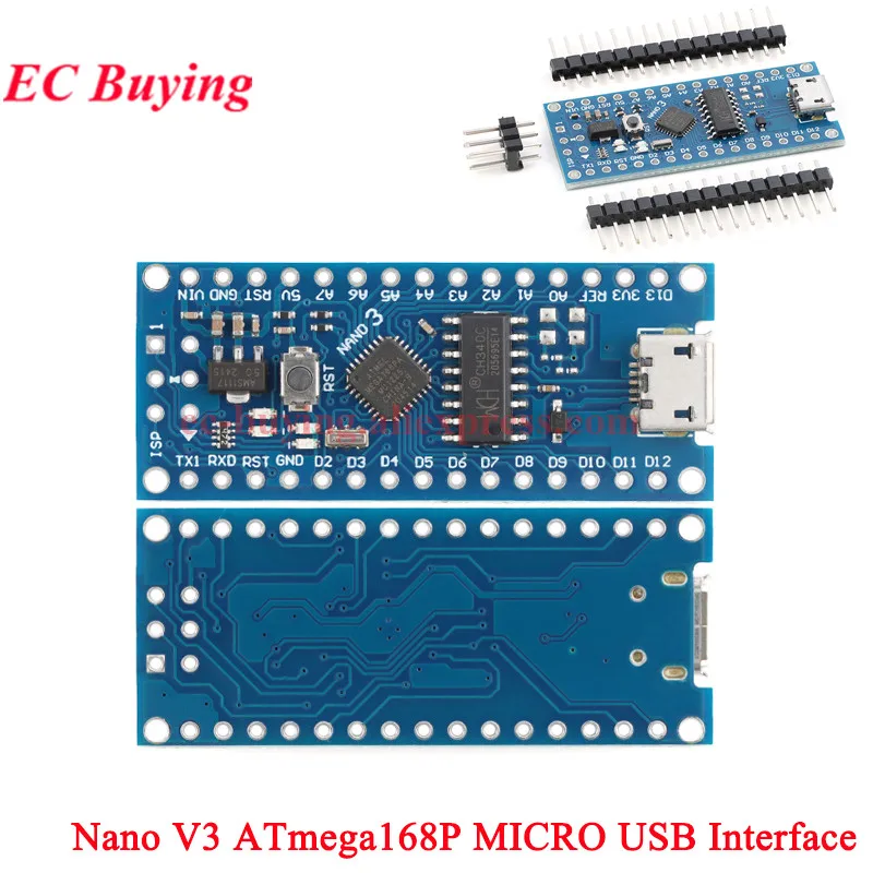 1-10 Stück Nano V3.0 Mini Typ-C Micro USB ATmega168P ATmega328P MCU Core Development Board CH340 16 MHz verbessertes Modul für Arduino – Detail 3