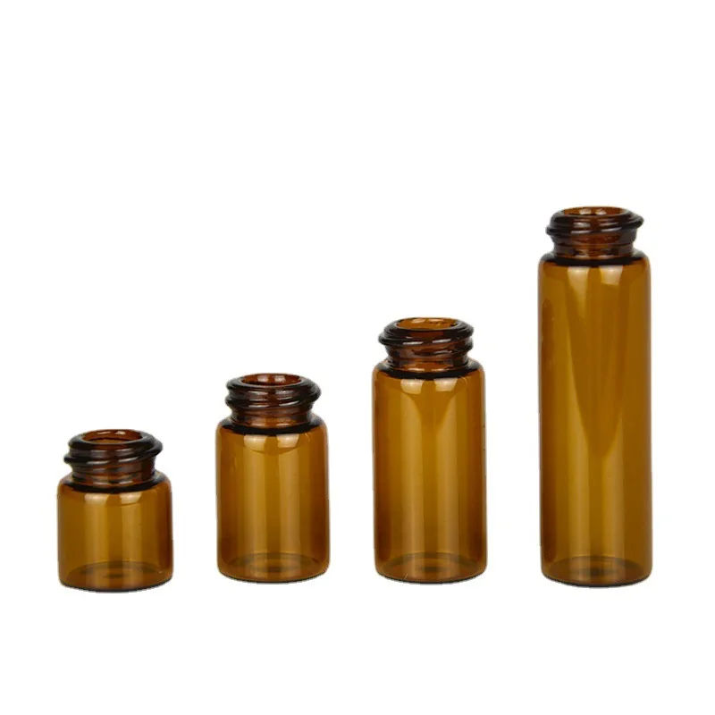 드램 앰버 유리 에센셜 오일 병 1ml/2ml/3ml/5ml, 얇은 유리 바이알 리필용 병, 향수 오일 샘플 테스트 병, 100 개