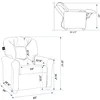 THE CREW FURNITURE Traditional Kids Recliner, Toddler Ages 1-5 Years, Home Décor Polyester Linen, Gray 2