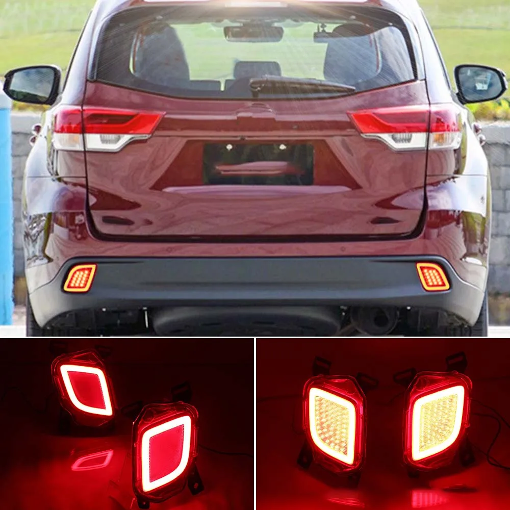 

LED Rear Brake Tail Light fog light foglights Rear bumper light for Toyota Highlander 2015 2016 2017 2018 2019