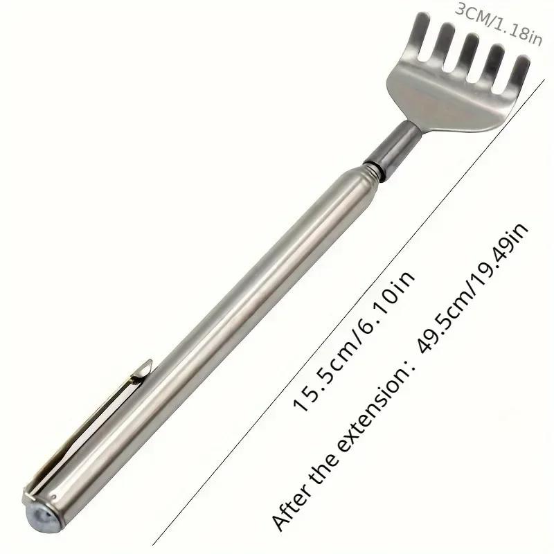 Adjustable Back Scratcher Stainless Steel Back Massage Telescopic Anti Itch Claw Massager Massage Tools for Elders Health Care