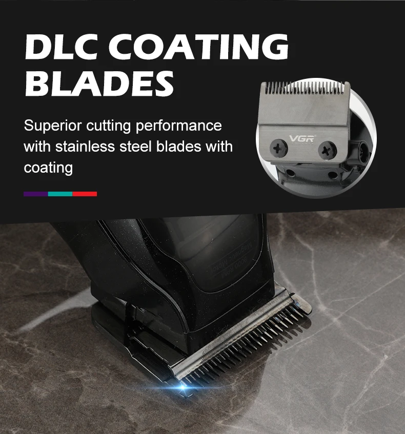 ماكينة قص الشعر الاحترافية VGR 269 بقوة قوية، ماكي...
