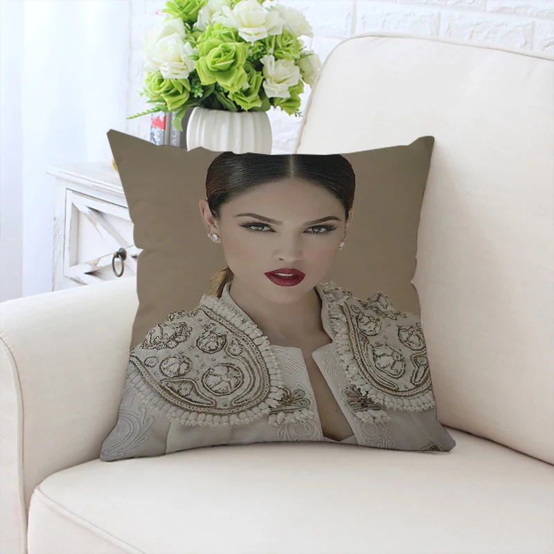 45x45cm pillowcase E-Eiza Gonzalez custom double-sided printed pillowcase sofa cushion cover chair waist back cushion fan gift